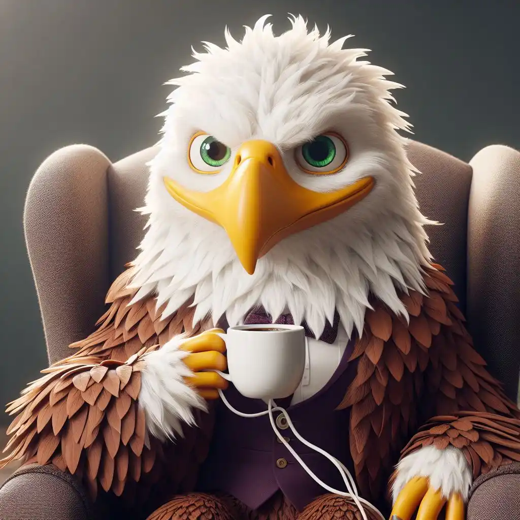 aguila tomando cafe Salud sostenible