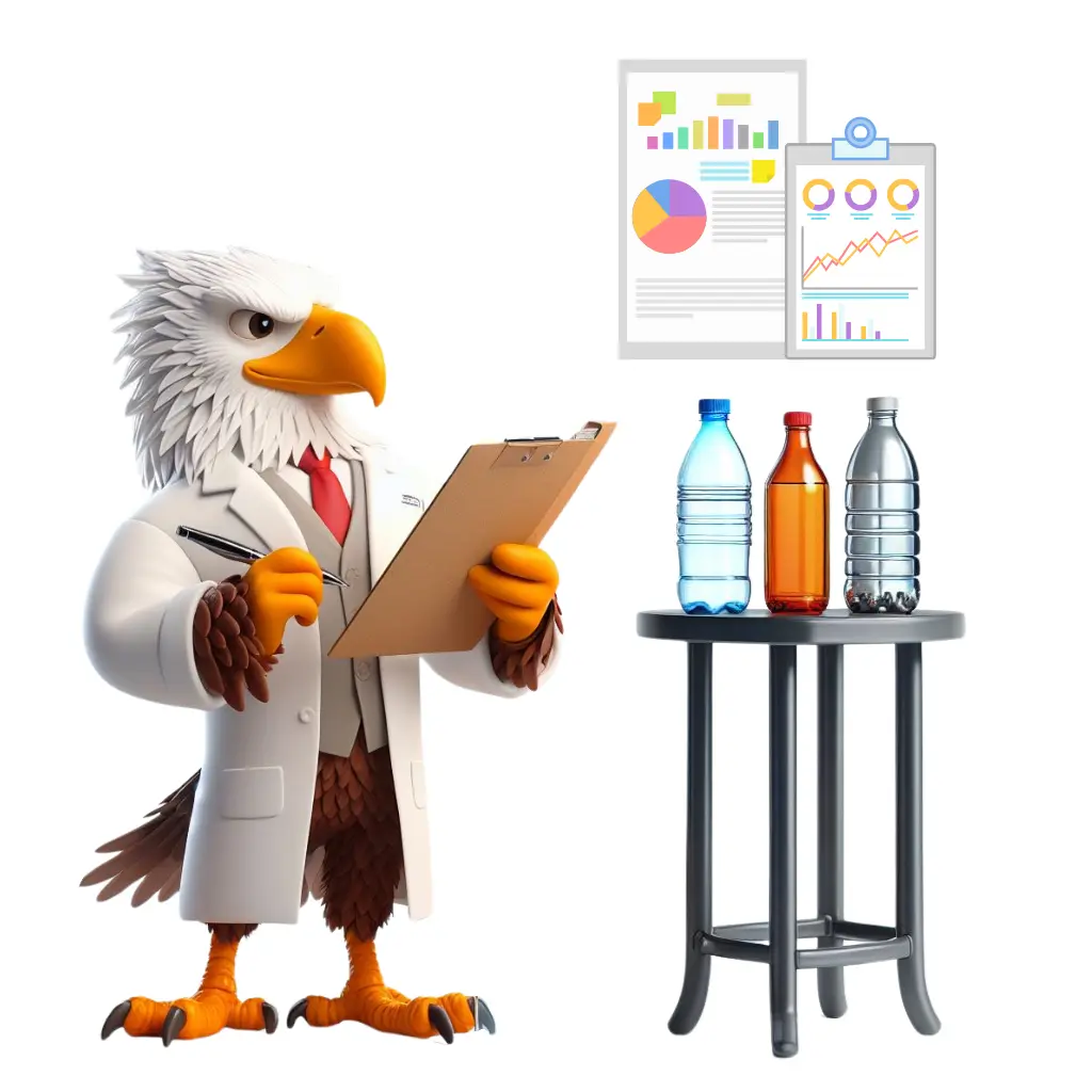 analisis de botellas para agua Salud sostenible